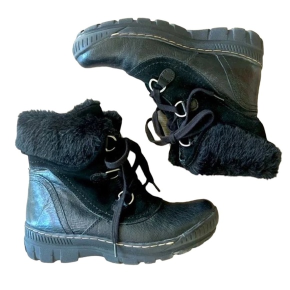 BARETRAPS Dakota boots | Black Lace Up Winter Faux Fur | Bare Traps | Size 7 - Picture 1 of 3